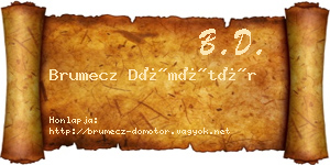Brumecz Dömötör névjegykártya
